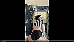 Perfect blonde amateur in action