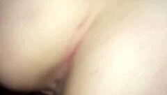 Teen gets creampied taking backshots