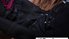 Redhead Pornstar Tits Ass Big Tits Pussy Masturbation In Dark Stairwell.