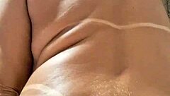 playing with ball dildo in the intimate area with milf and toys.