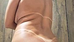 playing with ball dildo in the intimate area with milf and toys.