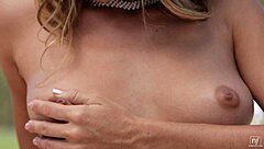 Sexy Blonde Teasing Her Pussy in Provocative Masturbation Session