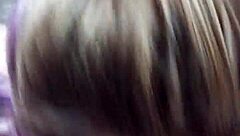 blonde go deep with blowjob and cum for girlfriend