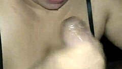 Natural tits bouncing during anal and squirt orgasm