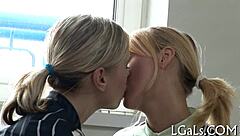 Lewd lesbos say, Let's indulge in intense pleasure together.