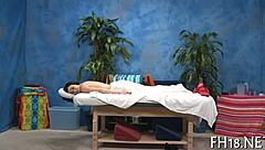 intriguing massage turns into hot sex scenes with close contact