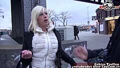Arrogant German Blonde Seduced On Street