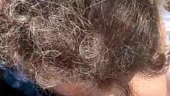 Fat BBW gives outdoor blowjob in public for voyeurs.