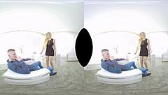 Lena Nitros engages in hardcore office sex in VR