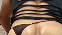 i love how this gay slut moans on the giant silicone dick