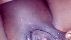 fingering young black teen pussy open? good quality interracial masturbation