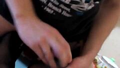 Cumming On Girlfriend's Stockings