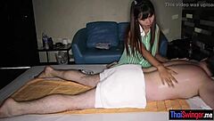 Thai Massage Turns Into Wild Handjob and Blowjob Frenzy!