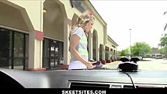 Hot teen girlfriend with braces gives rough blowjob to Jmac