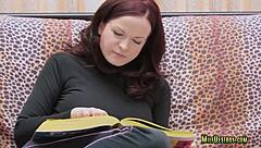 Hot milfs getting interracial strapon action