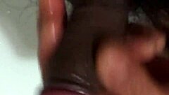 Handjob threesome action