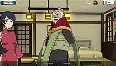 Naruto's trainer Dinaki in a steamy 3D anime adventure