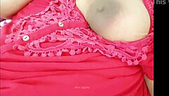 Wife shows natural big tits