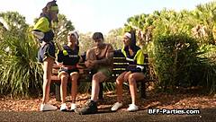 jogger besties, wanna share this stranger's big dick?