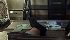 Solo play with a touch of rubbing and masturbation