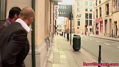 busty euro slut feels intense double penetration in trio