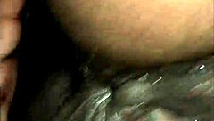 ebony girl focuses on anal sex in pov assfucking scene with black partner