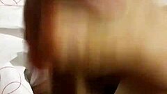 Boldly stroking big cock in amateur masturbation session.