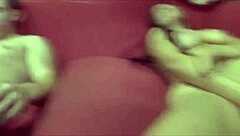 A couple making love intensely.