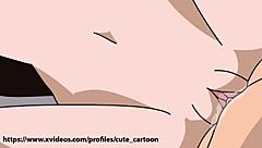 Boruto and Hanabi in animated hentai game