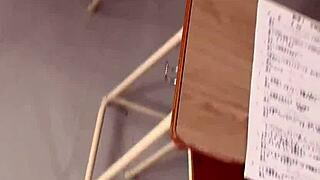 Hot Asian Teacher Sucks Student and Toys with Cum