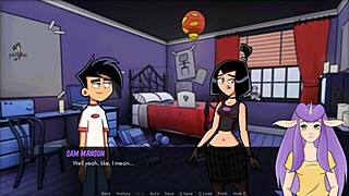 ¡Guau, Enfermera Danny Phantom Se Agacha para Acción Estilo Perrito!