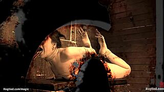 Budak Telanjang Terikat Digebuk Keras dalam Sesi Bondage Kasar