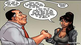 Bedragande make borrar sexig ebony hembiträde i köket! Vad händer nu?