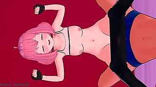 ジムウェアの大人版アーニャがラブホテルでスパイファミリーパロディ！