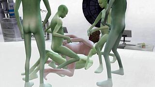 Jennie hart von Aliens gefickt in Sims 4!