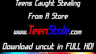 גנבת שחורה צעירה מקבלת עונש קשה משוטר אבטחה