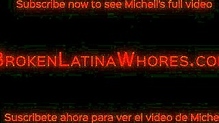 瘦拉丁女孩被三个家伙粗暴摧毁