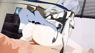 Sexet anime cowgirl rider hårdt i hentai squirting scene