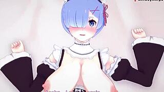 Rem hämmert hart in die große Titten-Zofe in vollem POV