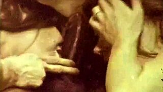 精彩的复古色情世界，怀旧群交