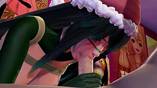 Tsuyu Asui Cosplay Hentai På Nyttårsaften